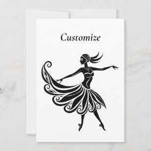 African Dancer Silhouette Art Thunder_Thunder_Cove Inbjudningar