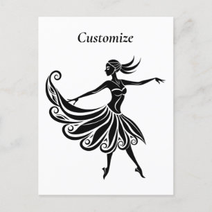 African Dancer Silhouette Art Thunder_Thunder_Cove Vykort