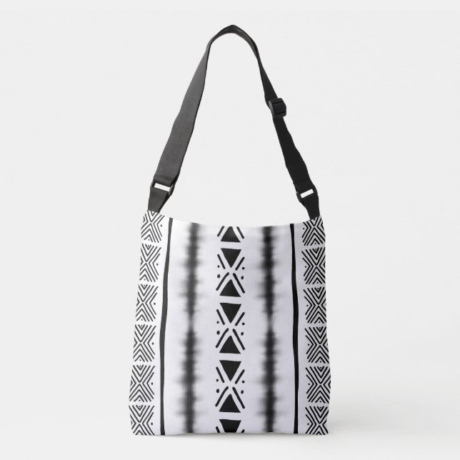 African Design White Tote Bag Axelväska (Framsida)