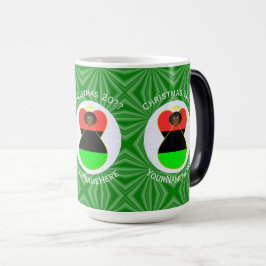 African Diaspora American jul Angel Magisk Mugg