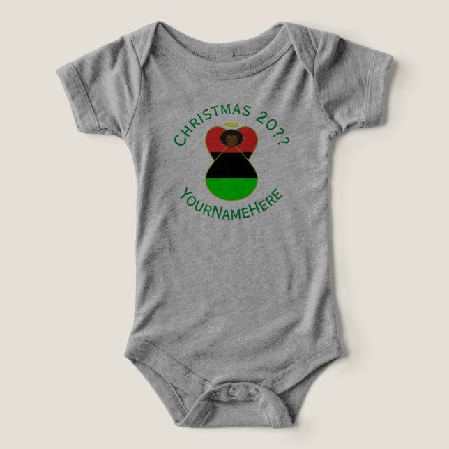 African Diaspora Angel-Personligen för julgranar i T Shirt (Design Framsida)