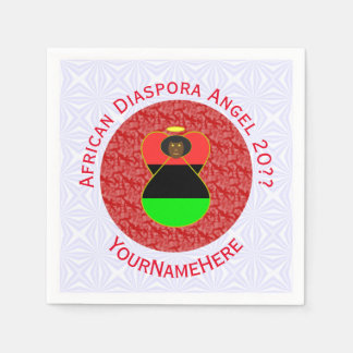 African Diaspora Flagga Angel Red Personlig Pappersservett