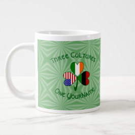 African Diaspora Irish American Shamrock Personal Jumbo Mugg