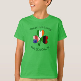African Diaspora Irish American Shamrock Personal T Shirt