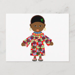 African Doll Vykort