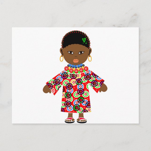 African Doll Vykort (Framsida)