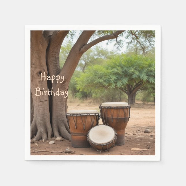African Drums Pappersservett (Framsidan)