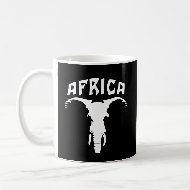 African Elephant Ansikte | AFRIKA Kaffemugg (Vänster)