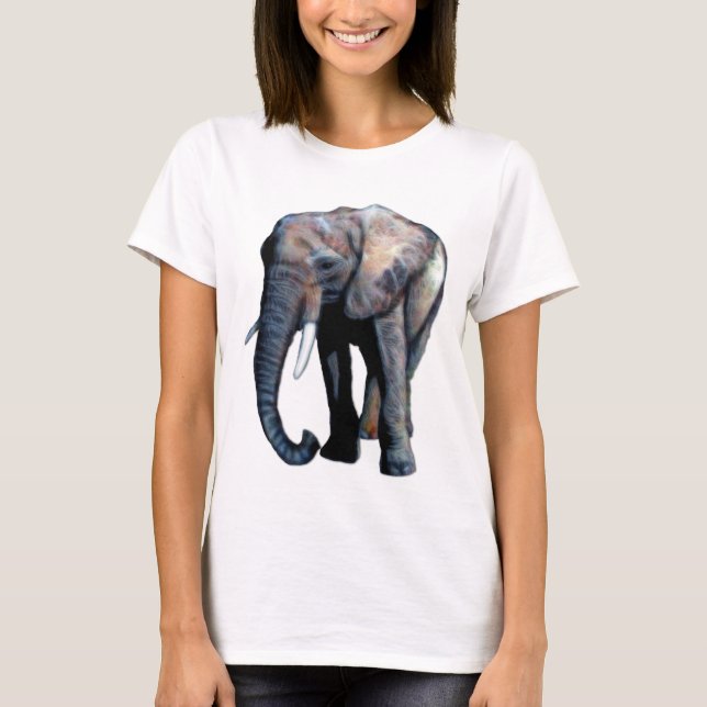 African Elephant Artwork for Djur älskare! Tee Shirt (Framsida)