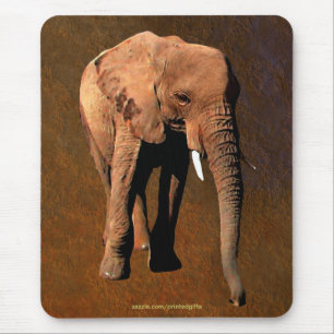 African Elephant Big Fem Wildlife Animal Mousepad Musmatta