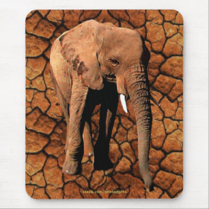 African Elephant Big Fem Wildlife Animal Mousepad Musmatta