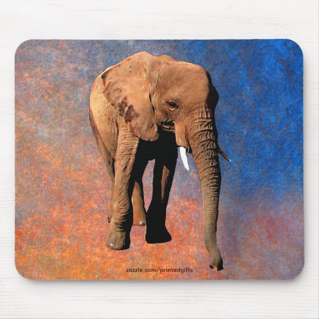 African Elephant Big Fem Wildlife Animal Mousepad Musmatta (Framsidan)