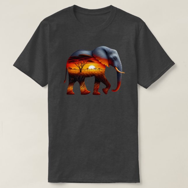 African Elephant Hoodie T Shirt (Design framsida)