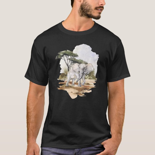 African Elephant I Thick Gömmer I Elephants T Shirt (Framsida)