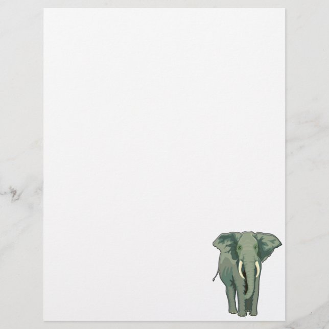 African Elephant Letterhead (Framsida)