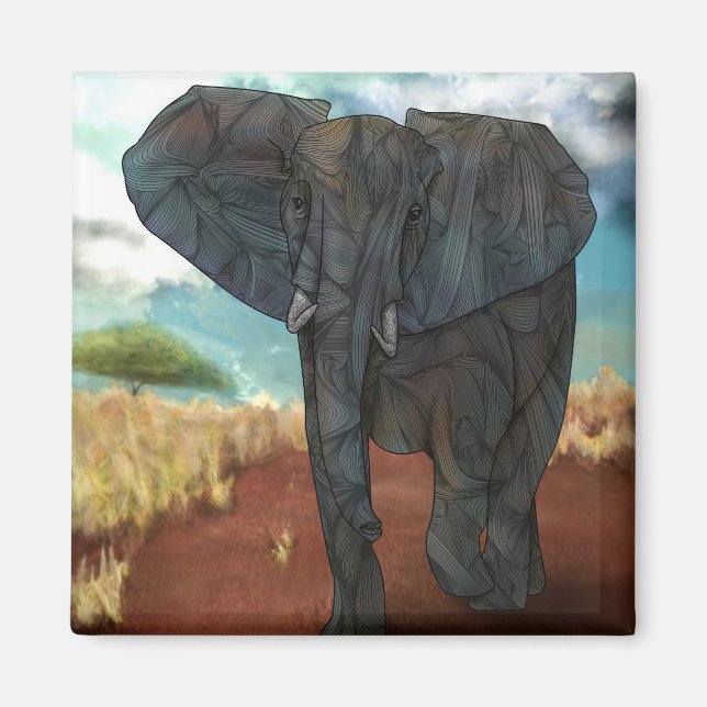 African Elephant Magnet (Framsidan)
