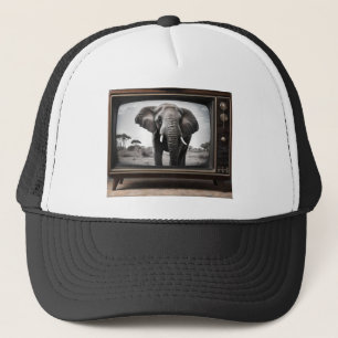 African Elephant on Analog Television Keps