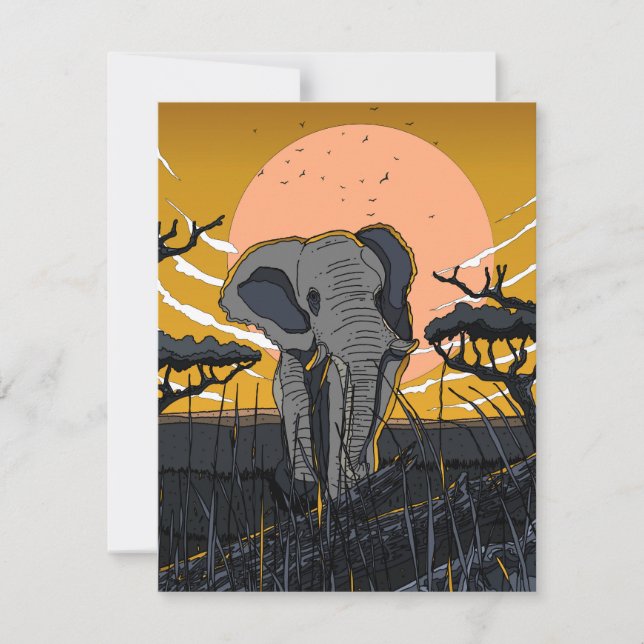 African Elephant OSA Kort (Framsida)