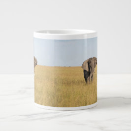 African Elephant Personalize Namn Jumbo Mugg