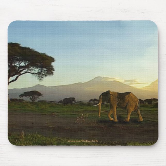 African Elephant Savannah Mousepad Musmatta (Framsidan)