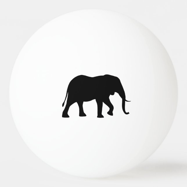 African Elephant Silhouette Pingisboll (Framsidan)