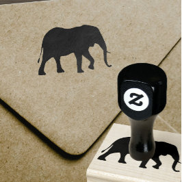African Elephant Silhouette Wildlife Stämpel