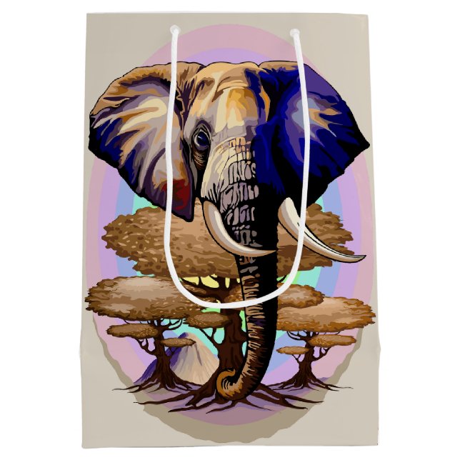 African Elephant Surreal Porträtt (Baksidan)