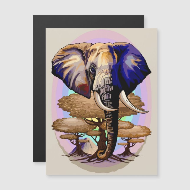 African Elephant Surreal Porträtt (Fram/baksida)