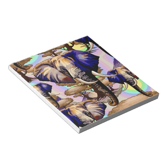 African Elephant Surreal Porträtt Anteckningsblock (Vinklad)