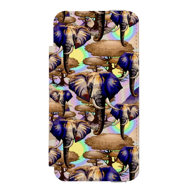 African Elephant Surreal Porträtt Incipio iPhone Wallet Skal (Folio Framsidan)