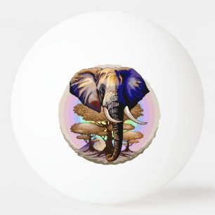 African Elephant Surreal Porträtt Pingisboll