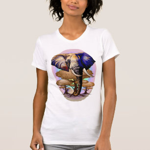 African Elephant Surreal Porträtt T Shirt