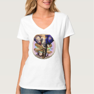 African Elephant Surreal Porträtt T Shirt