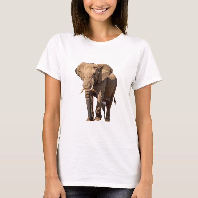 African Elephant T Shirt (Framsida)
