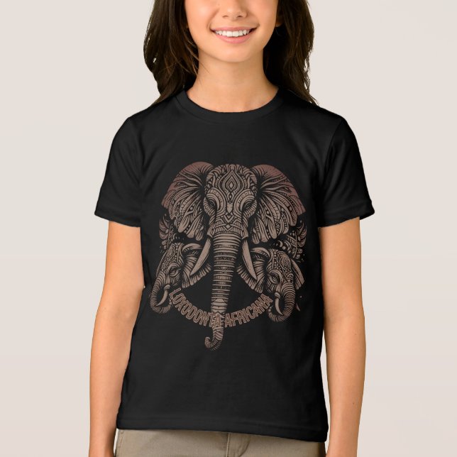 African Elephant T Shirt (Framsida)