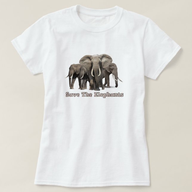 African Elephant T-Shirts (Design framsida)