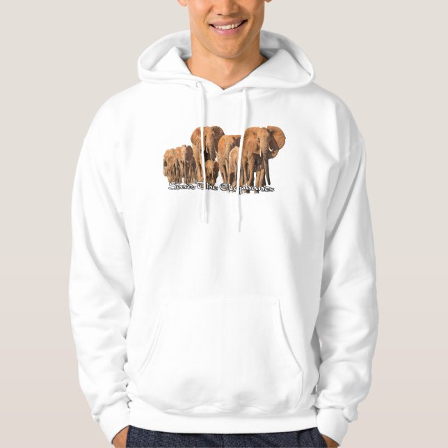 African Elephant T-Shirts Hoodie (Framsida)