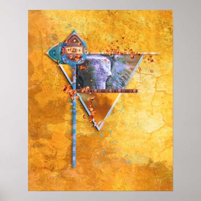 African Elephant "THE MIGHTY TRIBE" Poster (Framsidan)