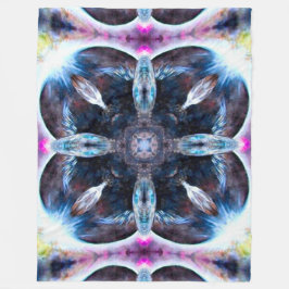 African Elephant Tribal Spirit Mandala Quilt Fleecefilt
