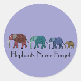African Elephant Walk Runt Klistermärke