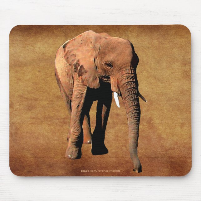 African Elephant Wildlife Supporter Mousepad Musmatta (Framsidan)