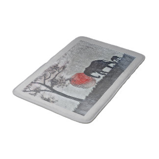 African Elephants Bath Mat Badrumsmatta