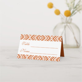 African Ethnic Pattern Border Wedding Place Card Placeringskort