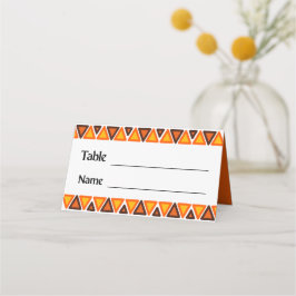 African Ethnic Seamless Texture Pattern Wedding Placeringskort