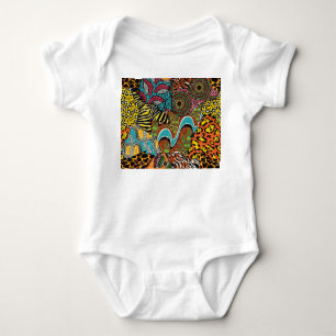 African Fabric: Vild Animal Patchwork. T Shirt