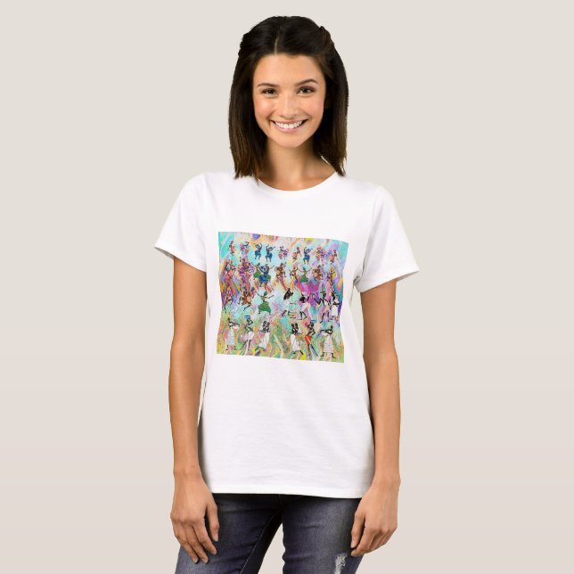 African Feast: Rhythms of Unity T Shirt (Hel framsida)