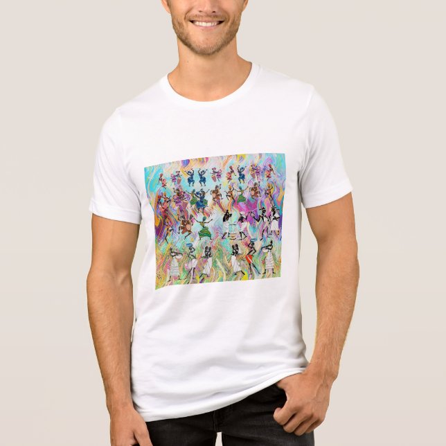 African Feast: Rhythms of Unity T-Shirt (Framsida)