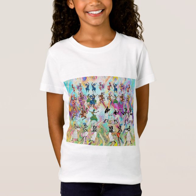 African Feast: Rhythms of Unity T Shirt (Framsida)