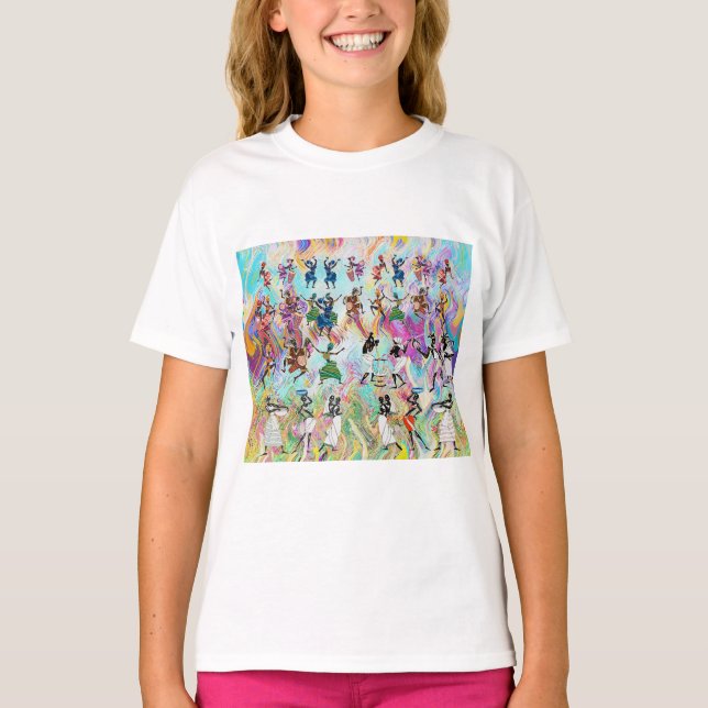 African Feast: Rhythms of Unity T Shirt (Framsida)