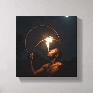 African fire art canvas print